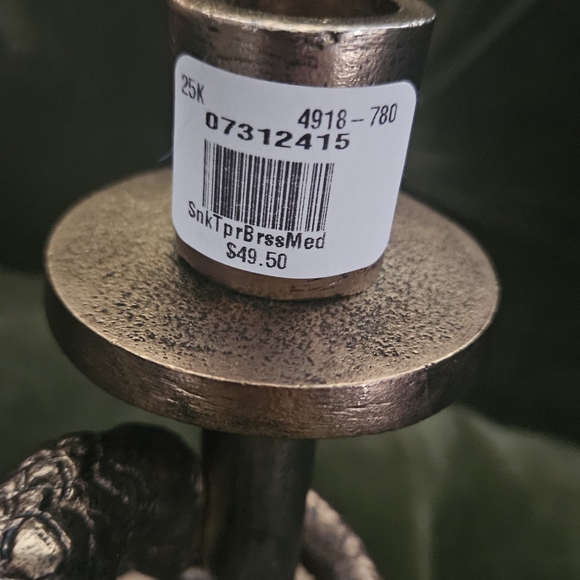 Pottery Barn Brass Serpent Candle Holders - Picture 5 of 7